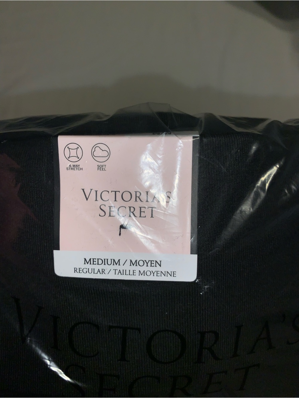 Victoria's Secret Black Fold-Over Band Leggings - Picture 2 of 3